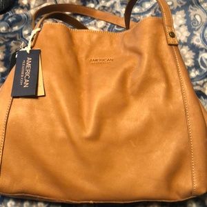 American Leather Co Liberty Shopper Leather Purse